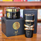 Perfume Árabe Asad Lattafa (100ml) + Hidratante Corporal Grátis - (Compre Mais, Pague Menos)