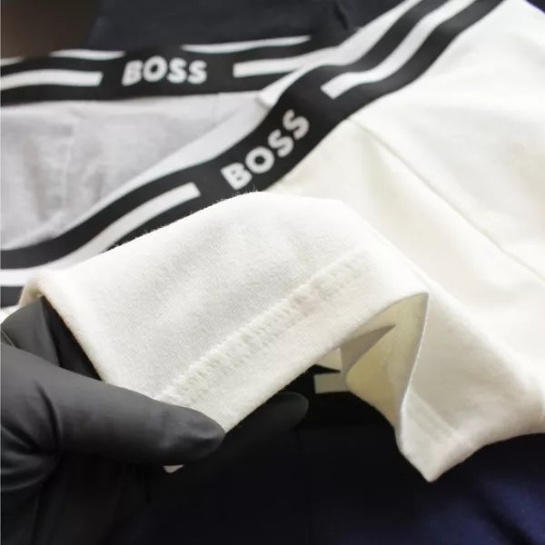 CUECA BOX MASCULINA BOSS - COMPRE 1, LEVE 3 - CÓS PRETO - CORES VARIADAS
