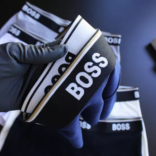 CUECA BOX MASCULINA BOSS - COMPRE 1, LEVE 3 - CÓS AZUL E CORES VARIADAS