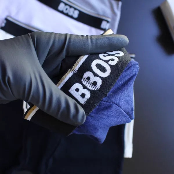 CUECA BOX MASCULINA BOSS - COMPRE 1, LEVE 3 - CÓS AZUL E CORES VARIADAS