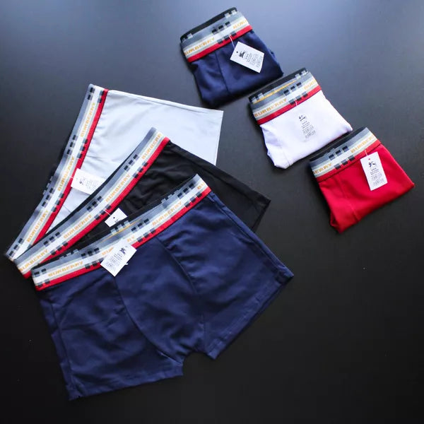 CUECA BOX MASCULINA BURBERRY - COMPRE 1, LEVE 3 - CORES VARIADAS