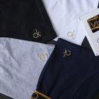 CUECA BOX MASCULINA CALVIN KLEIN - CORES VARIADAS - CÓS DOURADO - PAGUE 3, LEVE 5