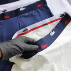 CUECA BOX MASCULINA LACOSTE - COMPRE 1, LEVE 3 - CÓS AZUL E CORES VARIADAS