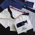 CUECA BOX MASCULINA LACOSTE - COMPRE 1, LEVE 3 - CÓS AZUL E CORES VARIADAS