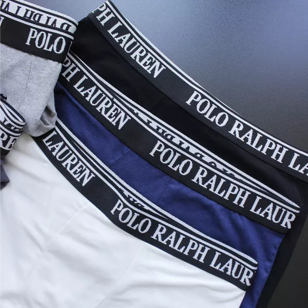 CUECA BOX MASCULINA RALPH LAUREN - COMPRE 1, LEVE 3 - CORES VARIADAS