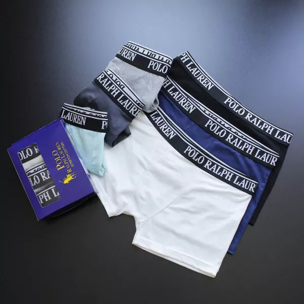 CUECA BOX MASCULINA RALPH LAUREN - COMPRE 1, LEVE 3 - CORES VARIADAS
