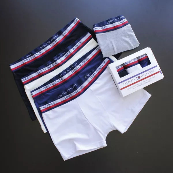 CUECA BOX MASCULINA TOMMY HILFIGER - COMPRE 1, LEVE 3 - CORES VARIADAS