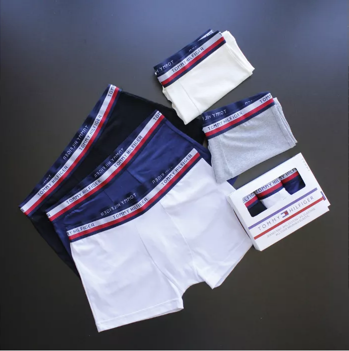 CUECA BOX MASCULINA TOMMY HILFIGER - COMPRE 1, LEVE 3 - CORES VARIADAS