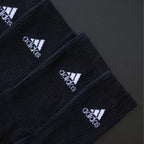 MEIA CANO ALTO ADIDAS - 3 PARES - CORES VARIADAS