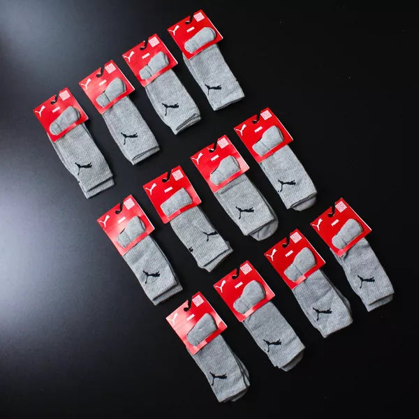 MEIA CANO ALTO PUMA - 6 PARES - CORES VARIADAS