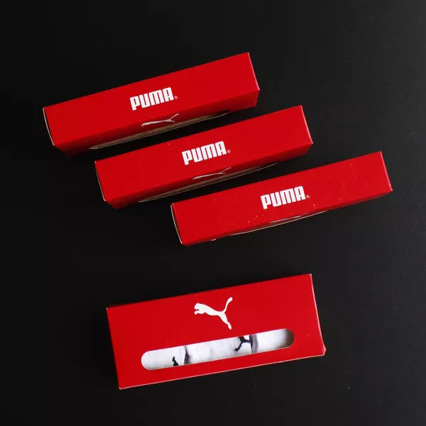 MEIA SOQUETE PUMA - 3 PARES - CORES VARIADAS