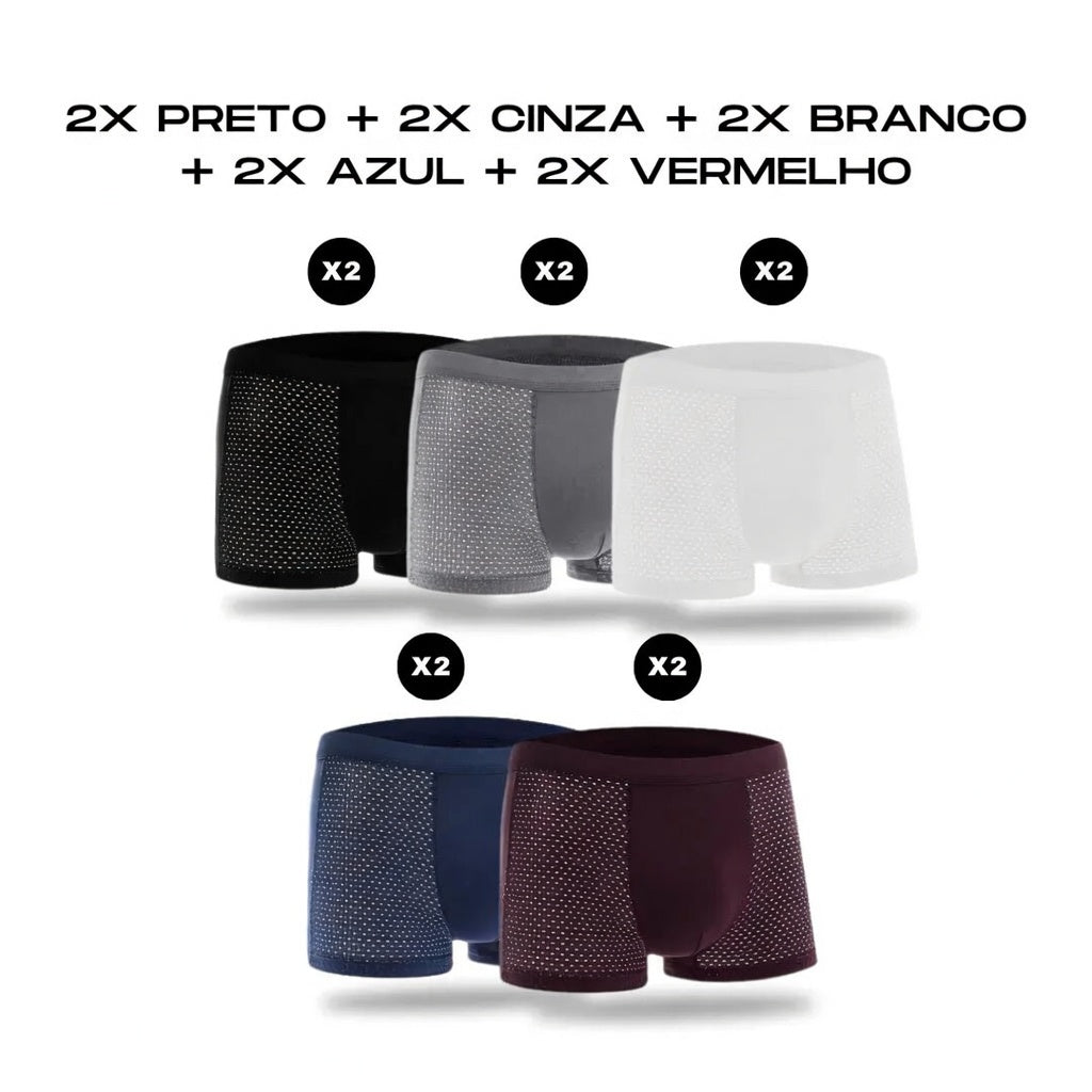 Ice Boxer Pro - Cuecas Premium Respiráveis Hipoalergênicas - (COMPRE 5, LEVE 10)