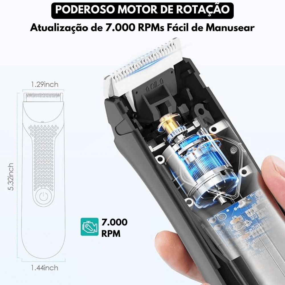 Manchine Plus™ – A Máquina que Cuida do Seu Saco (Sem Cortes, Sem Medo) +BALM - Hidratante Refrescante Para Barba (Brinde)🎁